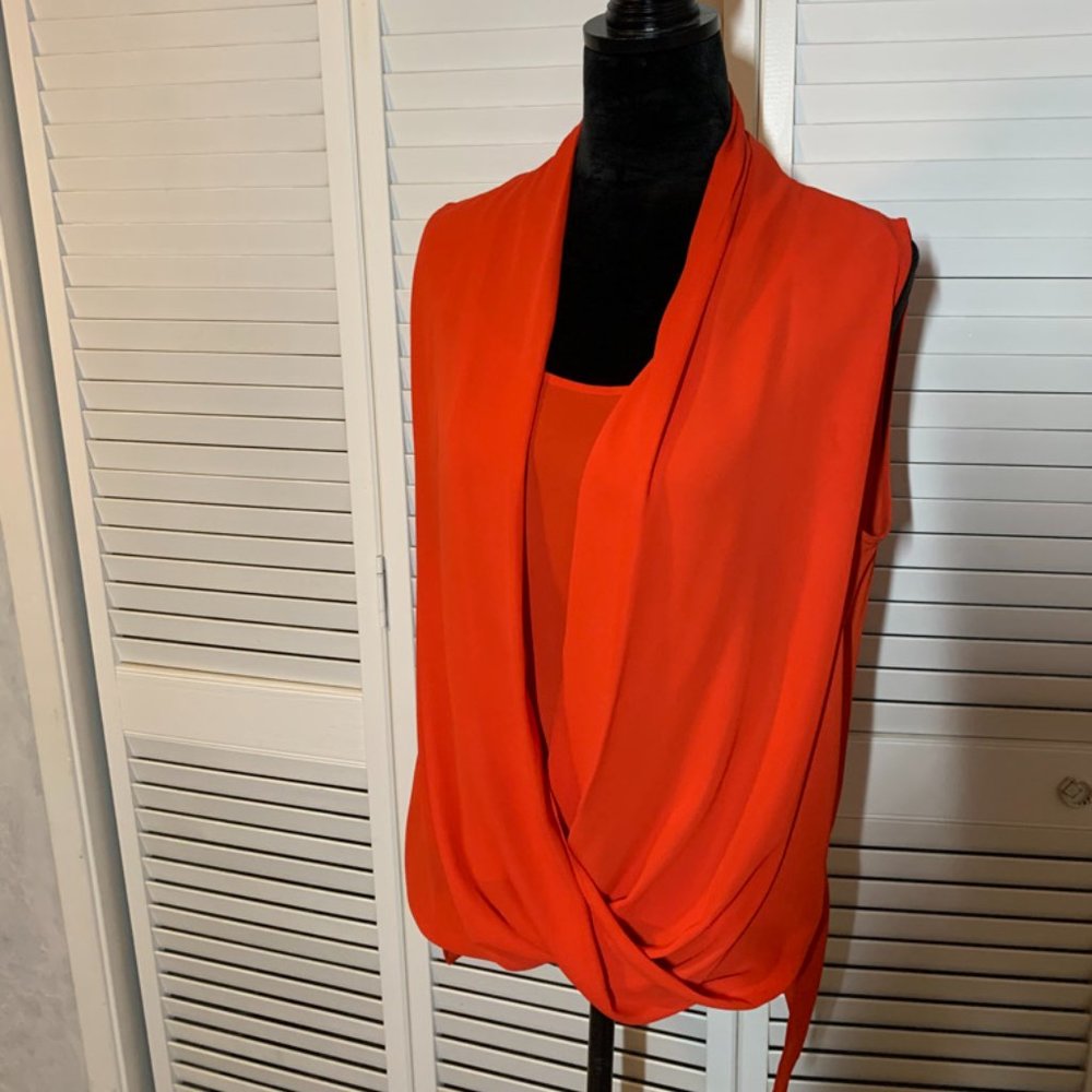 Vince Camuto Sleeveless Drape Front Blouse